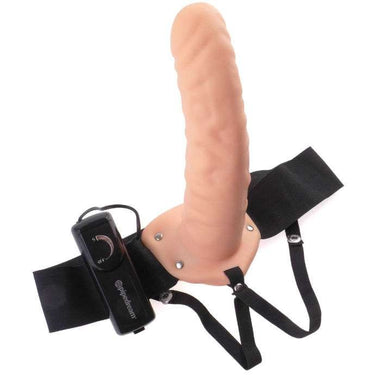 Strap-on Hollow da 20 cm con Vibrazioni e Imbracatura Regolabile